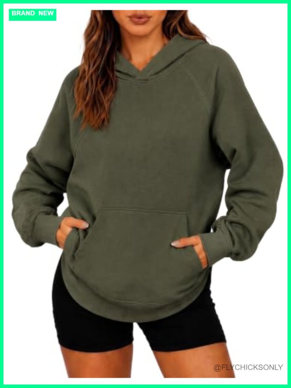 Oversized Fleece Hoodie Pullover Kangaroo Pocket Long Sleeve Casual